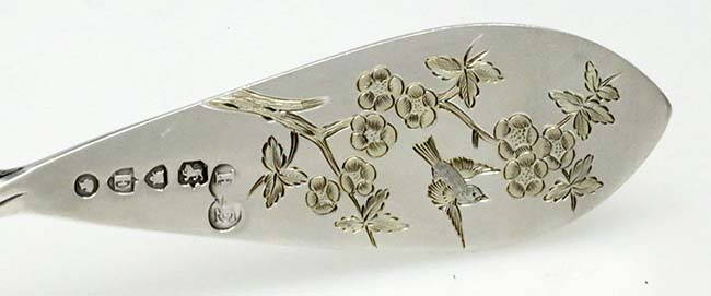 reverse of the handle Elkington engraved antique spoon