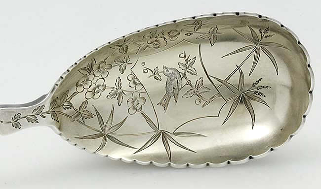 detail of the bowl Elkington mixed metals spoon