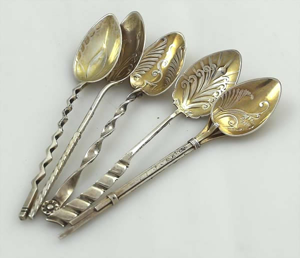 Gorham set ten antique silver novelty spoons