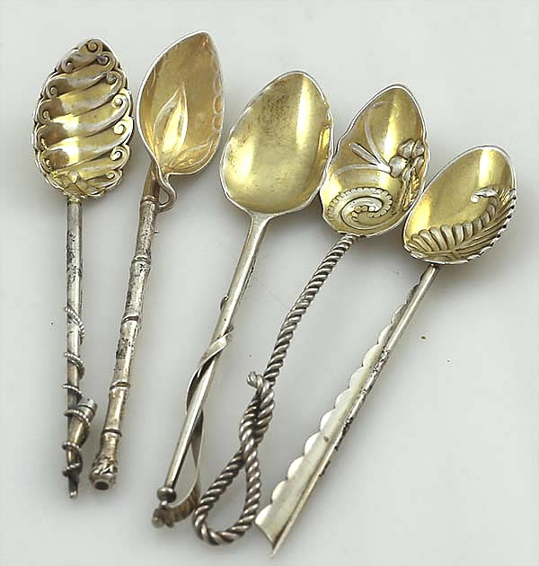 Set ten Gorham antique silver novelty spoons