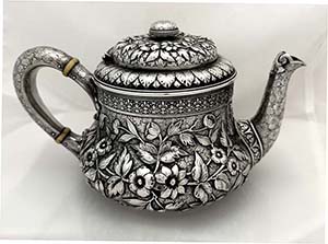 Dominick & Haff sterling repousse teapot