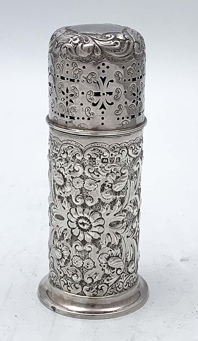 English sterling sugar shaker Chester 1900