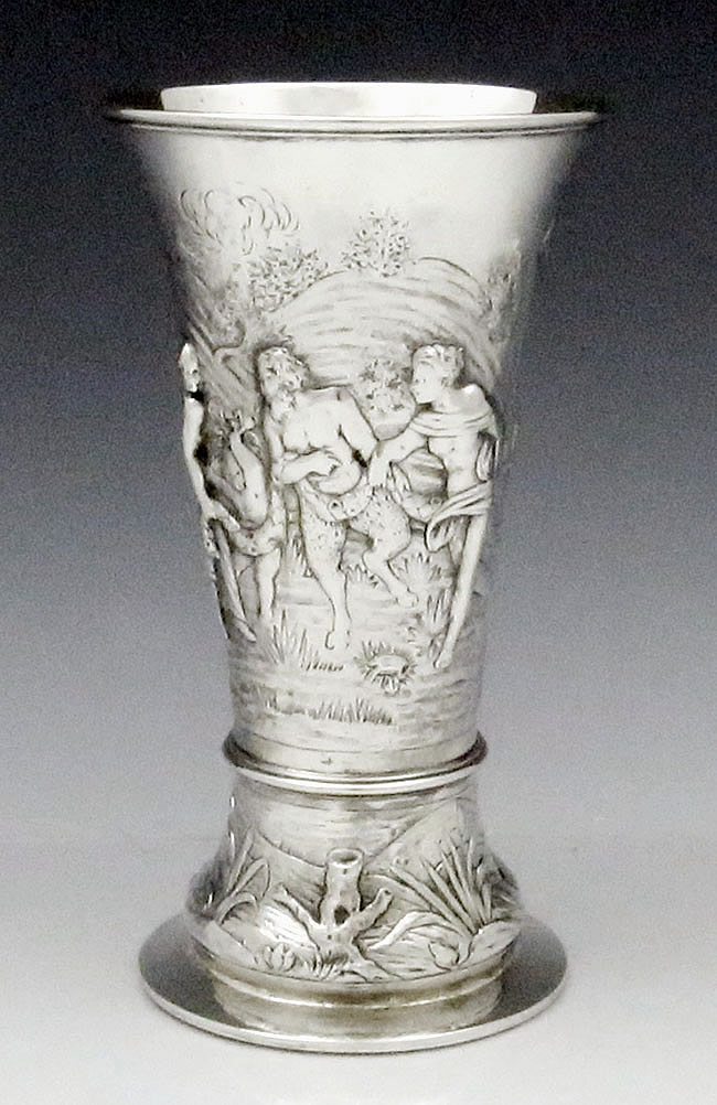 German antique 800 silver figural goblet