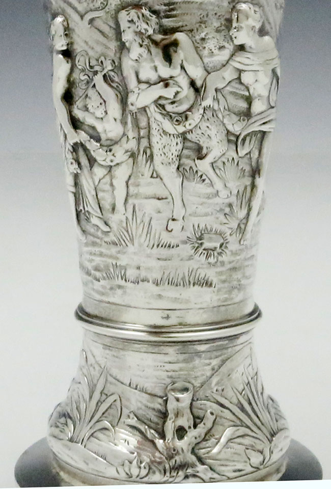 German antique 800 silver figural goblet