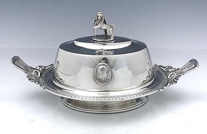 Gorham coin sil ver butter dish