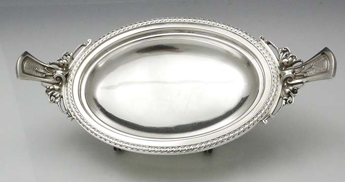 Gorham antique coin silver butter dish