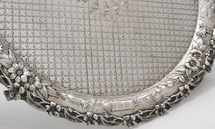 Samuel Kirk sterling silver antique salver