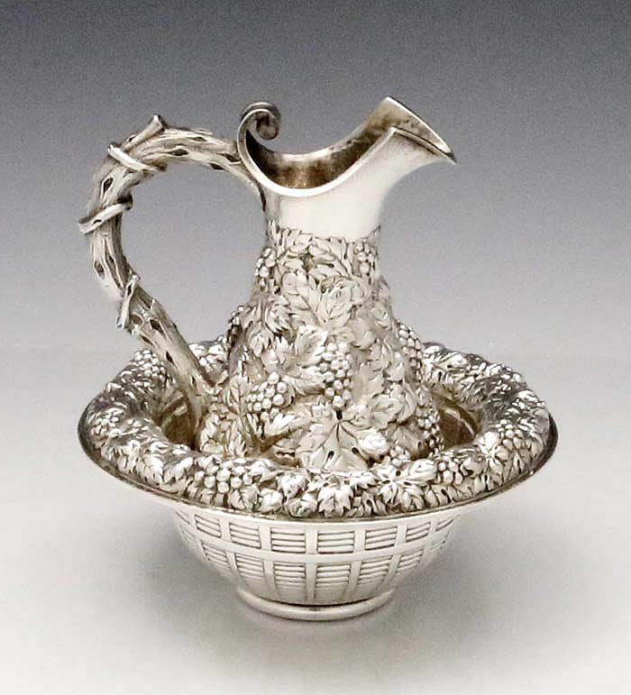 S Kirk sterling silver jug and bowl