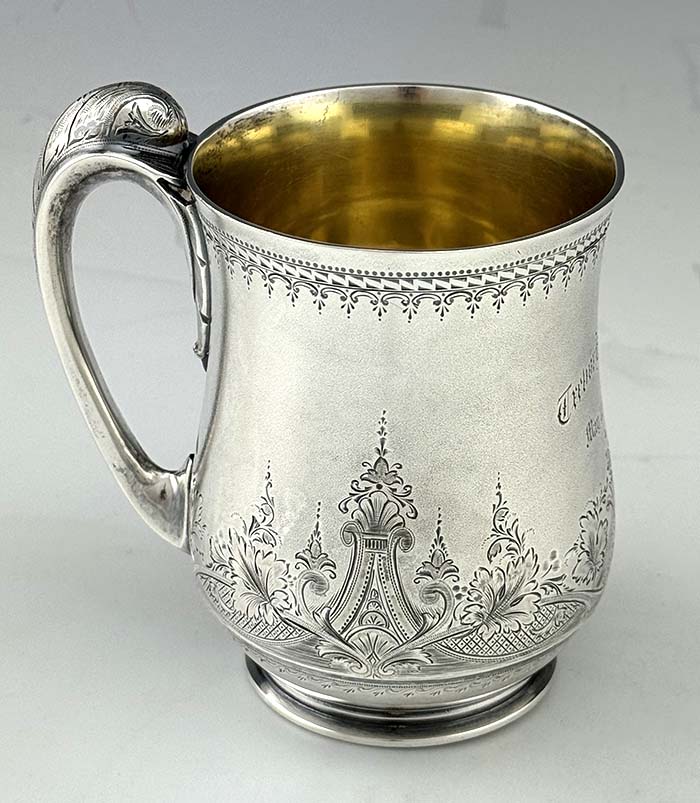 Krider sterling cup antique silver