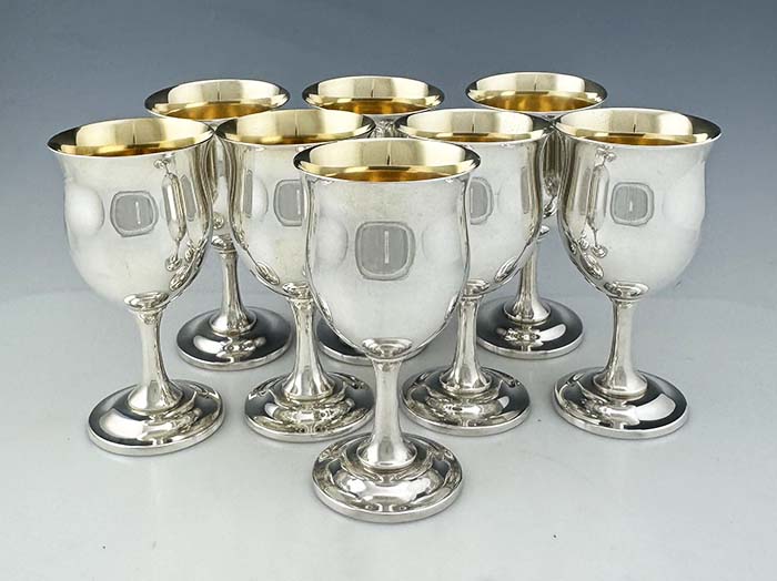 Reed & Barton sterling goblets