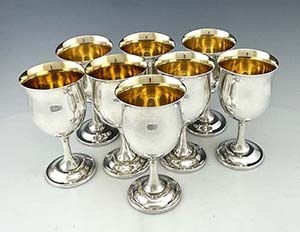 Reed & Barton sterling silver goblets