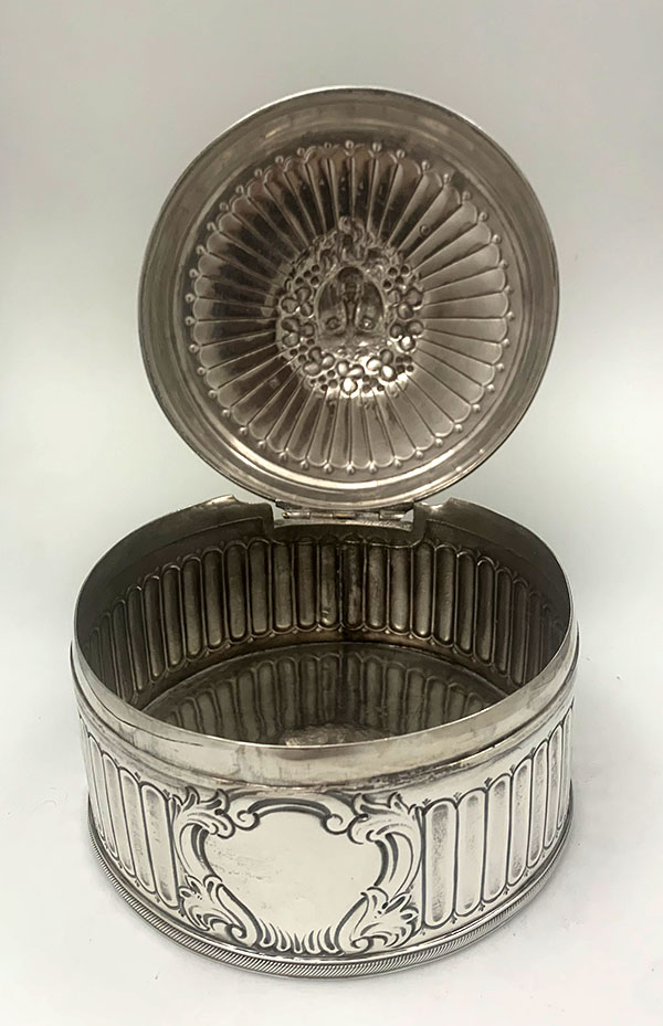 antique silver Dutch box with face