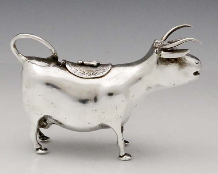 antique silver cow creamer