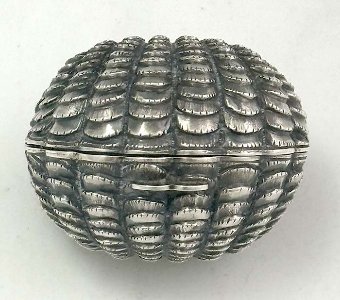 English antique silver nutmeg grater