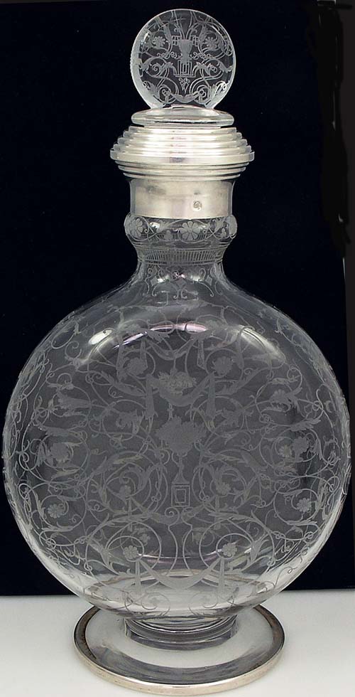 French silver wine decanter