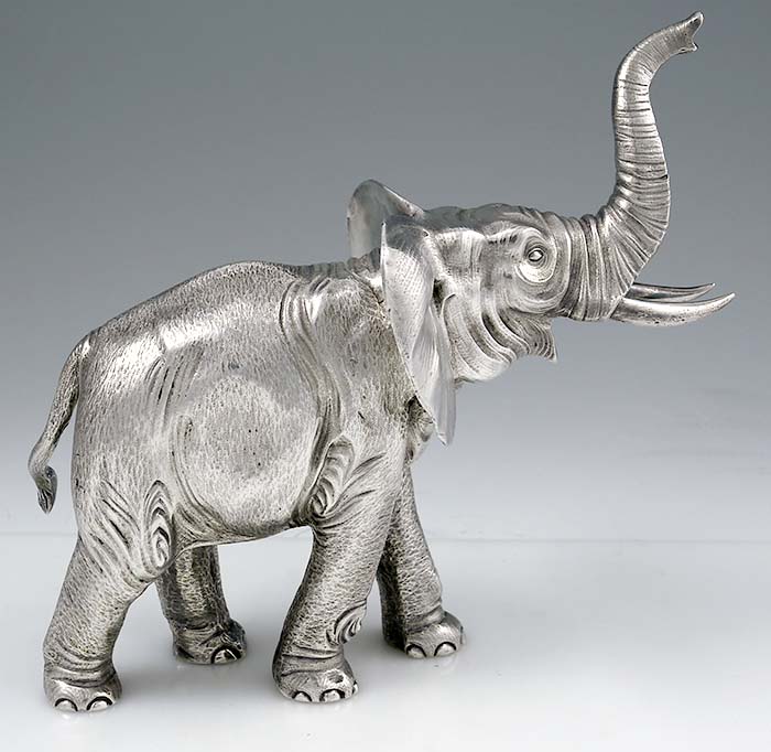 French solid silver elephant Bry & Cie Paris