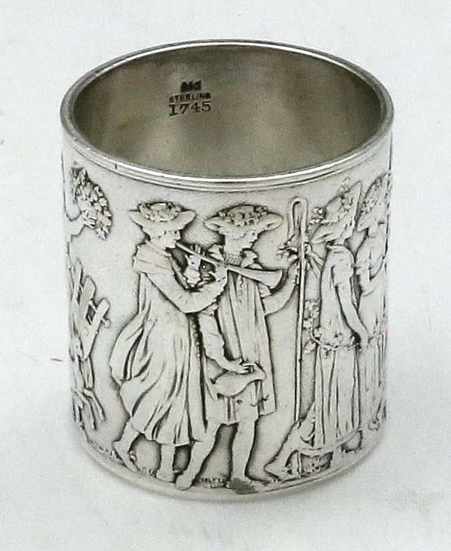 Gorham heavy antique sterling silver napkin ring