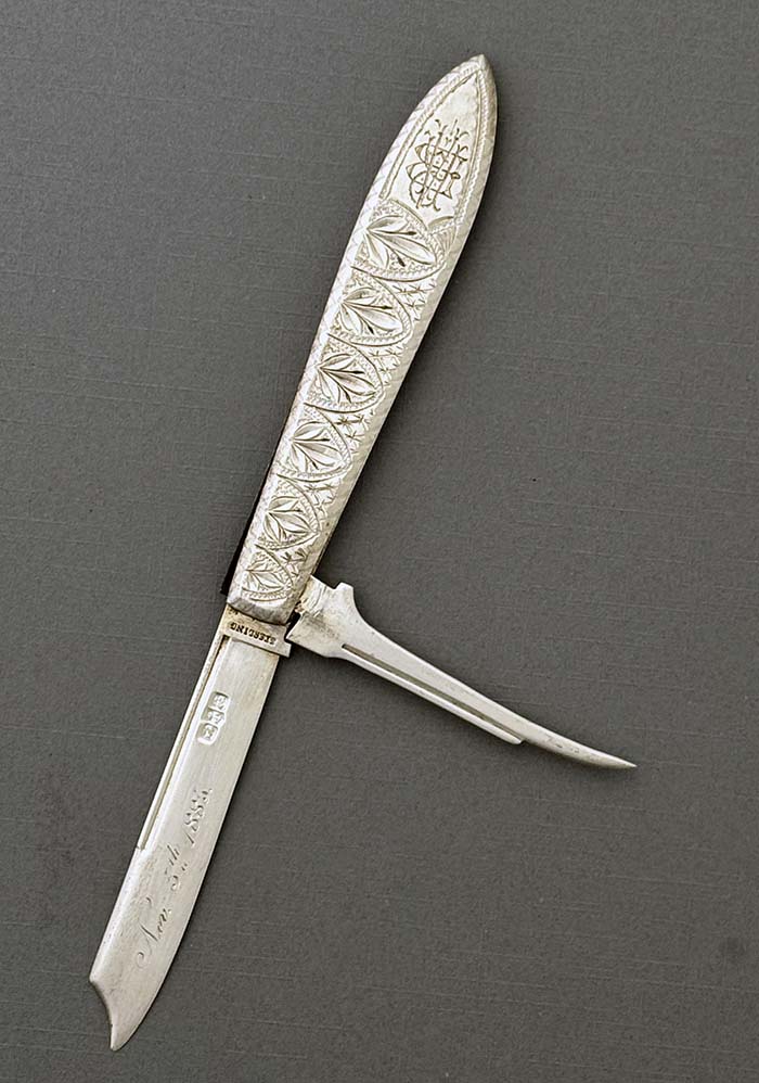 Gorham antique sterling engraved pocket knife