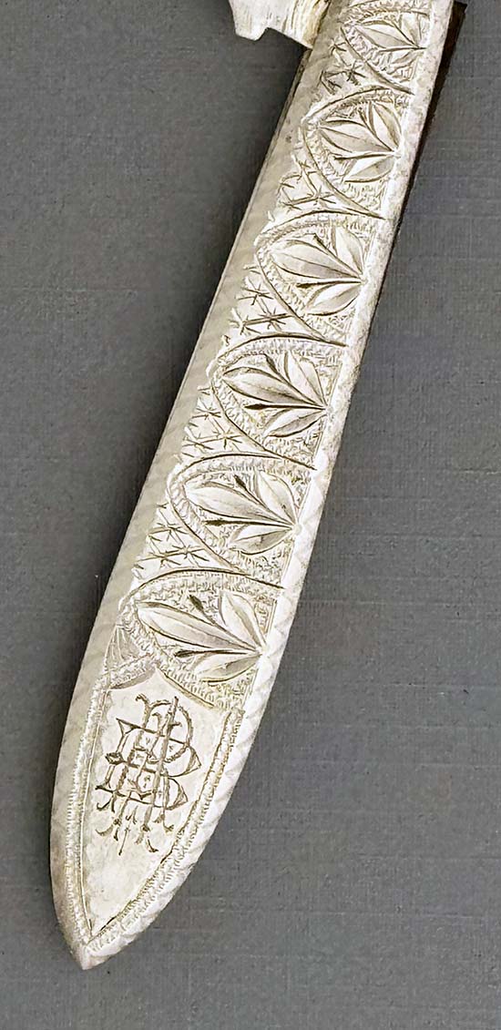 handle of Gorham pocket knife antique sterling silver