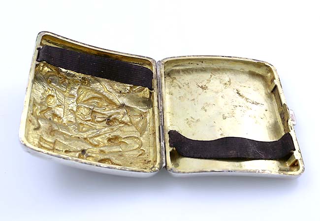 Unique and Rare Vintage Indian Cigarette Case in Silver 