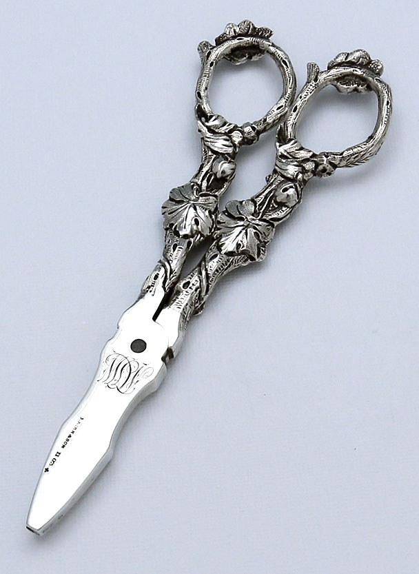 S Kirk & Son antique 11 ounce silver grape shears