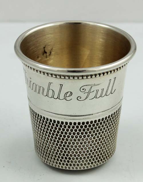 Only a thimble full sterling silver shot cup