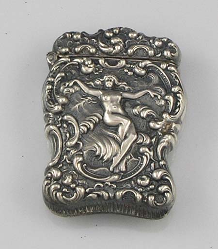 unger bros figural sterling match safe