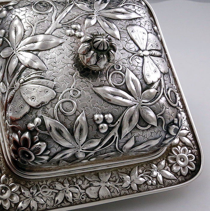 Llid of Dominick & Haff butter dish circa 1881