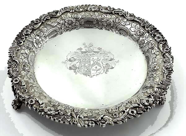 English silver antique silver by William Elliott London 1818 crest