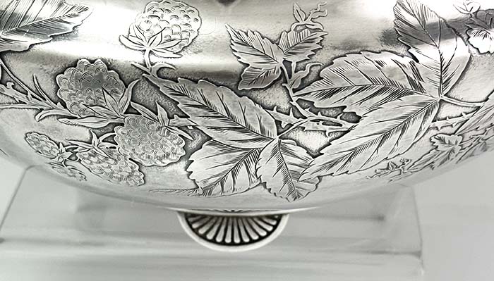 acid etched decoration on Gorham bowl