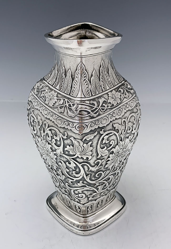 Gorham antique sterling Indian silver vase