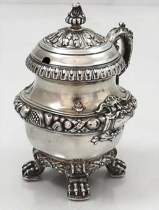 Gorham antique sterling silver special order mustard pot circa 1890