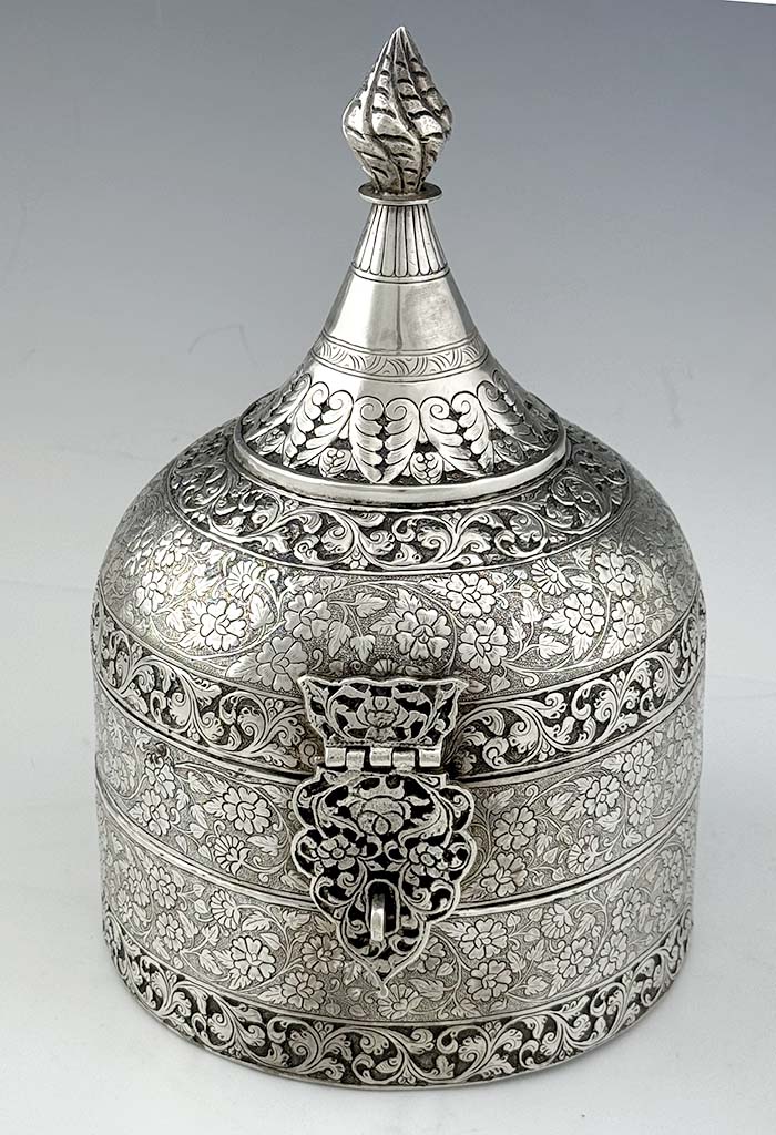 Indian silver betel box