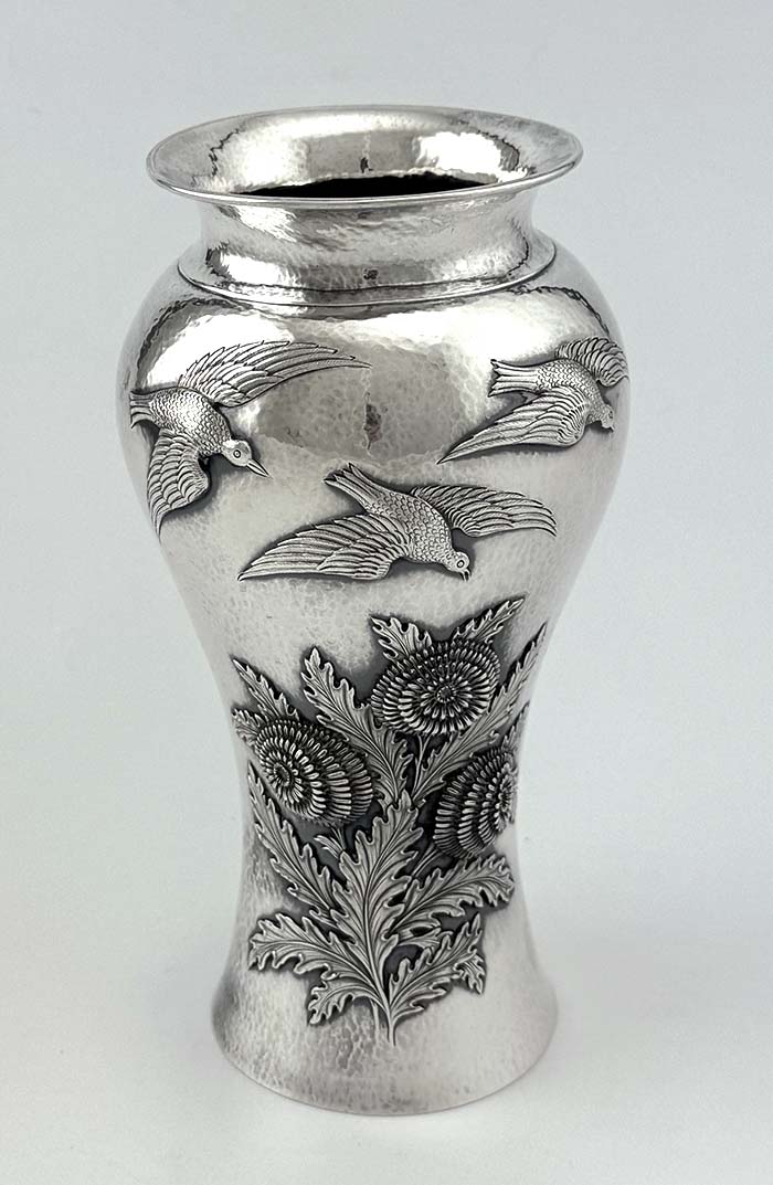 Irish antique silver vase