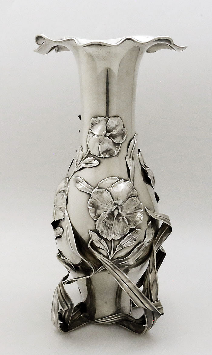 antique sterling American silver vase by Mauser