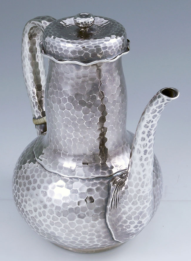 Tiffany hammered antique sterling coffee pot