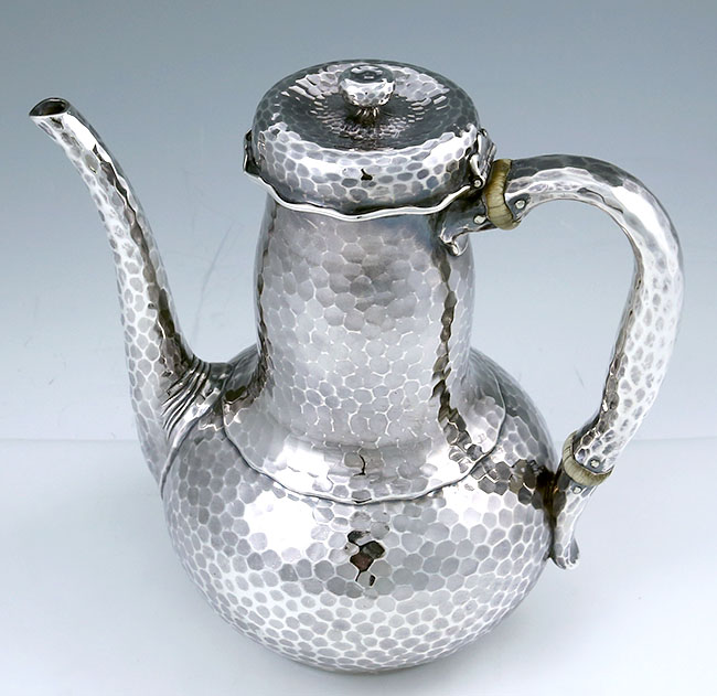 Tiffany hammered antique sterling coffee pot