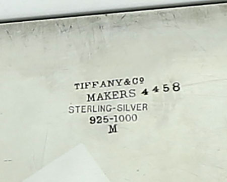 Tiffany mark on heavy sterling silver box