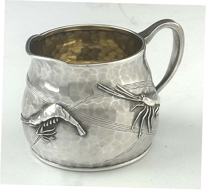 Tiffany sterling lobster applied cream pitcher