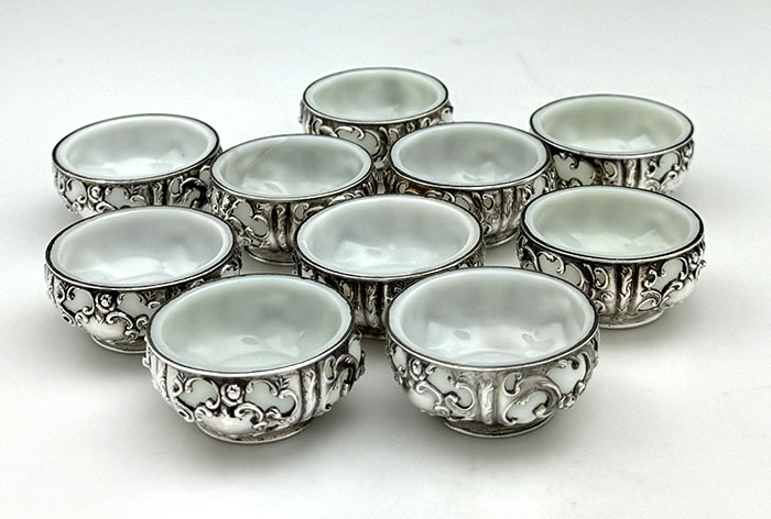 Whiting milk glass and silver salts