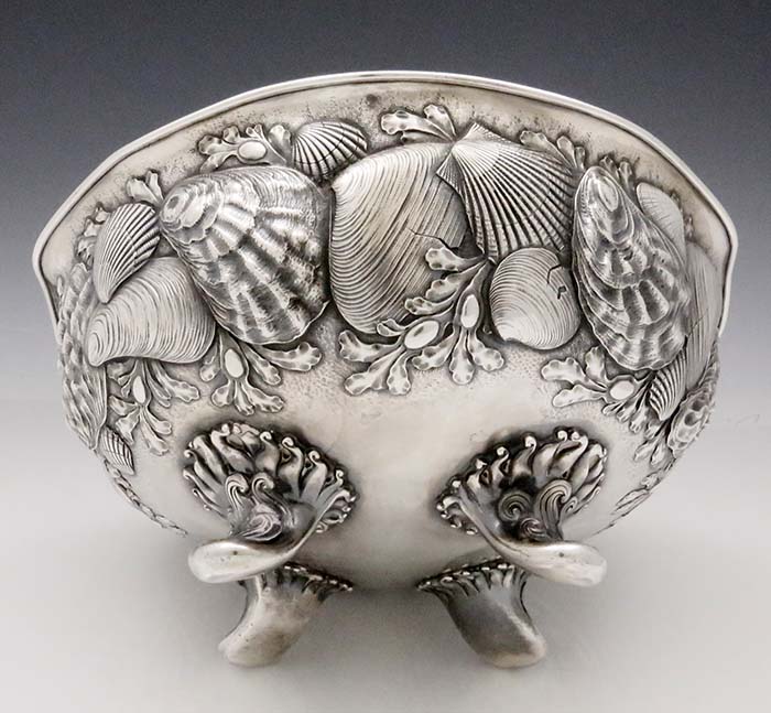 Whiting shell bowl antique sterling silver