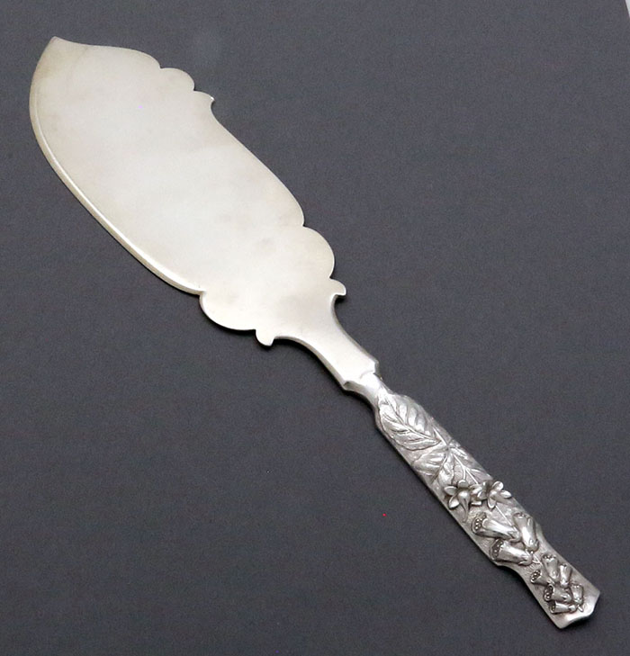 Shiebler Flora sterling ice cream knife