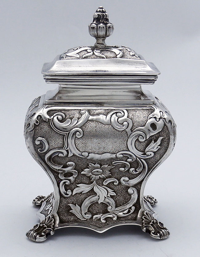 pr Austrian silver tea caddies circa 1832 Vienna 13 purity 