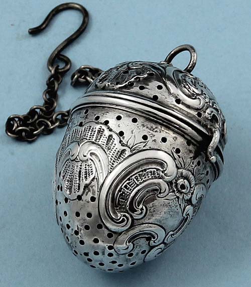 Antique German 800 silver tea ball circa 1900