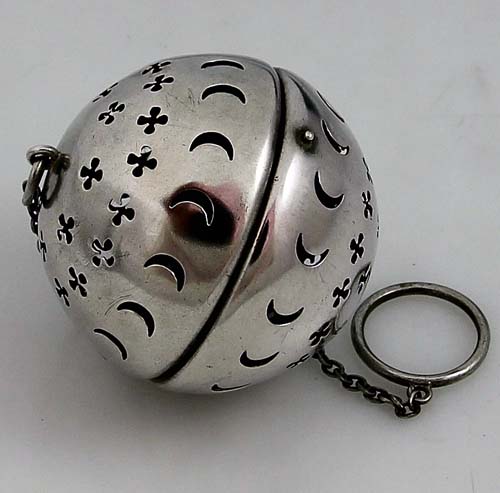 Shiebler antique sterling silver tea ball