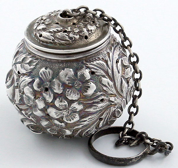 Stieff antique sterling silver tea ball