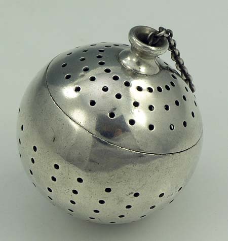 Tiffany sterling tea ball in original cloth